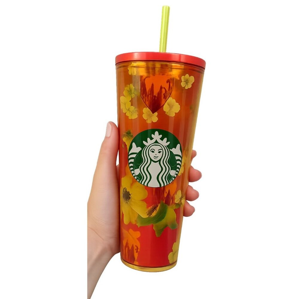 24 Oz Starbucks 2022 Strawberry Fields Cold Cup Travel Tumbler Venti